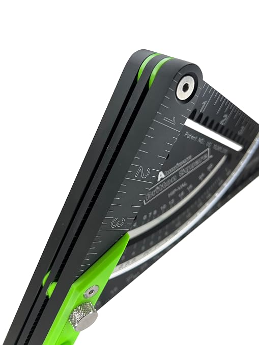 Britton Square® 7-Inch Rafter Square: Patented Locking Pivot Arm & Angle Finder | Precision Aluminum Rafter Square with 3 High-Visibility Levels | Professional Grade Woodworking & Framing Tool