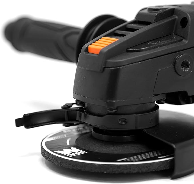 WEN Cordless Angle Grinder, Brushless with 20V Max 4.0 Ah Lithium-Ion Battery and Charger (20944), Black