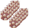Lunarable Cinnamon Chair Seating Cushion Set of 12, Digitally Generated Delicious Cinnamon Rolls Dessert Patisserie Themed, Anti-Slip Seat Padding for Kitchen & Patio, 16"x16", Pale Maroon and Cocoa