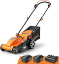 LawnMaster CLMF4817E 48V MAX Brushless Mower with 2X24V MAX 4.0Ah Battery and a Dual Charger