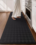 Color&Geometry Anti Fatigue Cushioned Kitchen Floor Mats,24"X87",Long Runner Rug Non Slip Waterproof,Memory Foam Padded Standing Mat for Front Sink,Black