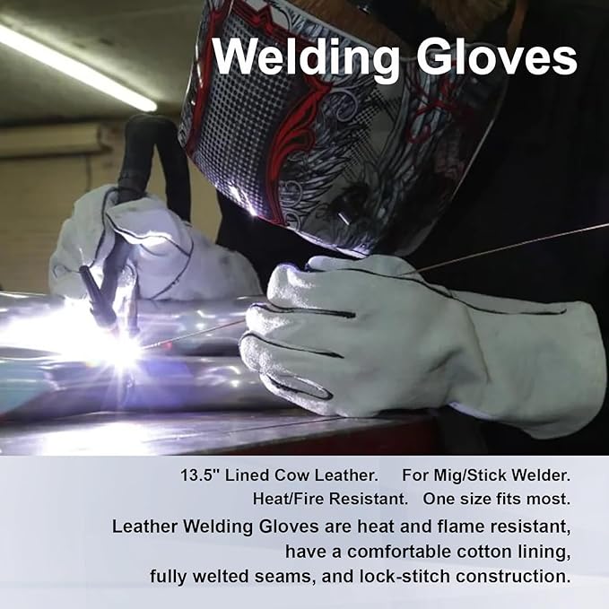GUTIMORE MIG Welding Tools,22pcs,Chipping Hammer,13.5" Leather Welding Gloves,7" Speed Square,11" Welding Clamp,Soapstone Holder,50LB Welding Magnet,8" Welpers Pliers,MIG Nozzle Reamer,Wire Brush