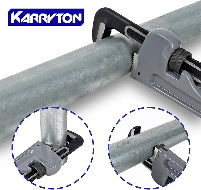 36 Inch Aluminum Pipe Wrench, 6-1/4"/158mm Adjustable Cr-Mo Jaw Opening Heavy Duty Aluminum Straight Handle Plumbing Wrenches, Perfect Plumbers Tool Exceed GGG Standard (36-INCH)