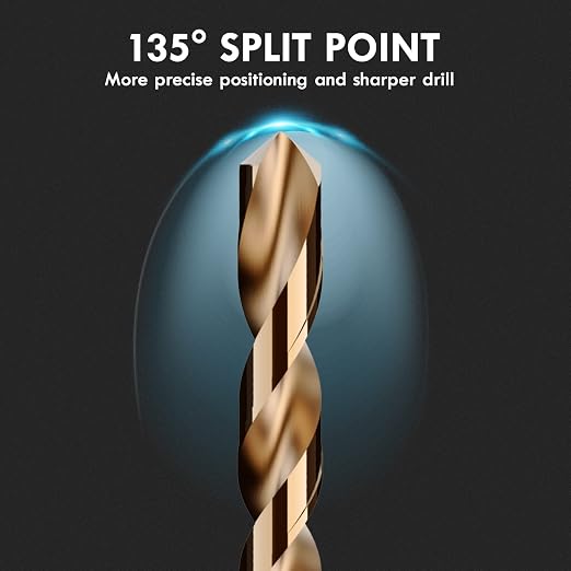 Metric 16Pcs M35 Cobalt Drill Bit Set, 2mm HSS Cobalt Jobber Drill Bits, for Hardened Metals, Stainless Steel, Cast Iron and Wooden Plastics