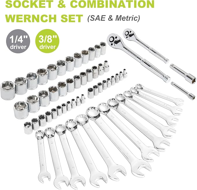 FASTPRO 225-Piece Home Repairing Tool Kit with Tool Box