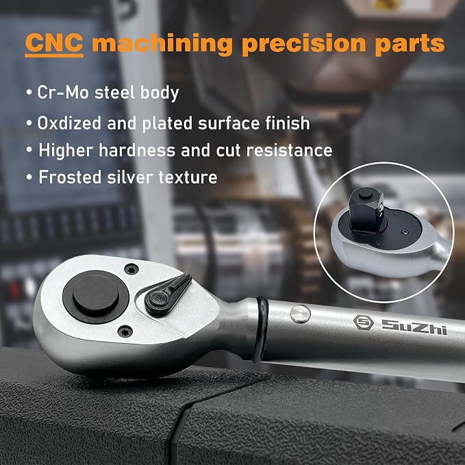 SuZhi 1 Inch Drive Torque Wrench 200-1200 FT.LB / 271-1627 N.M/Aluminum Alloy handle & Cr-Mo Material Head, Heavy Duty, Professional,Dual Direction, Store in Solid Case