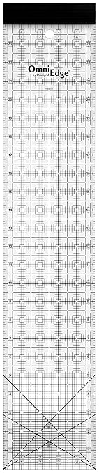 OmniEdge 5" x 24" Clear Acrylic Quilting Ruler with Removable Lip by Omnigrid