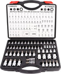 TOMMARS 60-Pc Master Torx Bit Socket & External Socket Set | 1/4", 3/8", 1/2" Drive, S2 Steel Bits, CRV Sockets, E4-E24, T6-T70, TT6-TT70, TP8-TP60