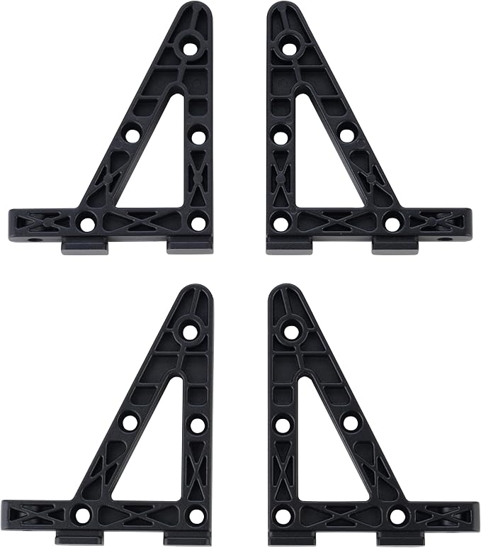 NEW Aero Load Stops T-Slot Load Stops - 4 Pack - Die Casting Aluminum Anti-Slip Crossbar Clamps for Ladder, Kayak, Firewood, Skis - Tool-Free Installation for Truck Bed Bars