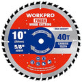 WORKPRO 10 Inch Woodworking Circular Saw Blade, 40T General Purpose Table/Miter Saw, Thin Kerf(1.8mm), Carbide Tipped, ATB Tooth, 1-Pack