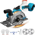 6 Inch Cordless Circular Saw for Makita 18V Battery (No Battery), 6200RPM Brushless Motor, 0-45° Cutting Bevel, 2"(90°) 1.3"(45°) Max Cutting Depth, Power Saw for Wood Plastic PVC
