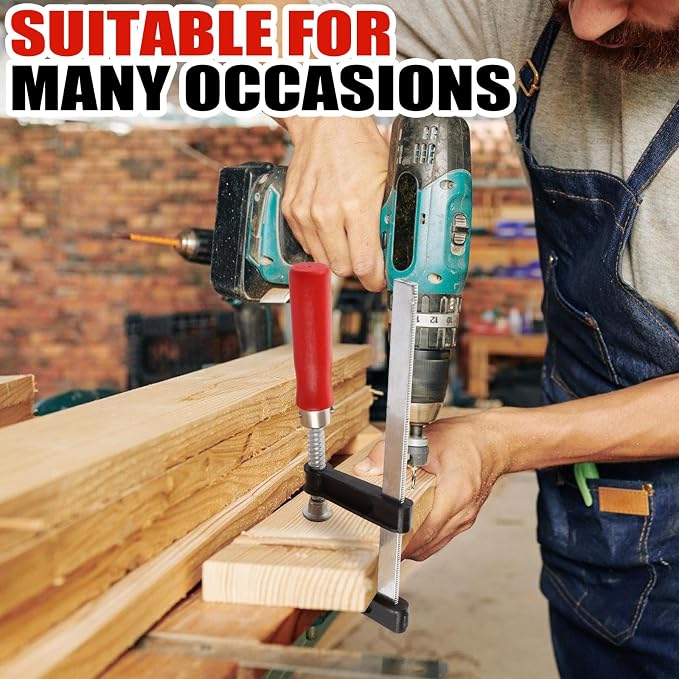 6PCS Bar Clamps for Woodworking Release Quickly Wood Clamps 12 Inch Steel F Clamp Wood Working Clamps Sets for Woodworking, Metalworking, DIY