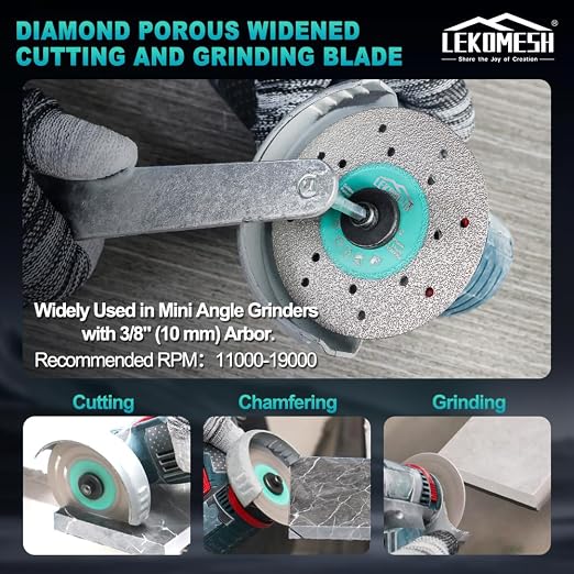 Rock Slab Grinding Disc - 3 inch Glass Cutter Disc (5pcs), Granite Cutting Blade, Diamond Grinder Wheel for Rock Slab, Stone, Tile, Marble, Granite, Glass Diamond Saw Blades