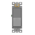 ENERLITES 3-Way Decorator Paddle Light Switch, Gloss Finish, Single Pole or Three Way, 3 Wire, Grounding Screw, Residential Grade, 15A 120V/277V, UL Listed 93150-GY, Gray