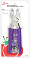 Dritz Heavy Duty Snap Pliers Kit - Size 24 5/8" – Metal Snap Fastener Tool, Purple Handheld Snap Setter for Jackets, Coats, Bags, Boat Covers