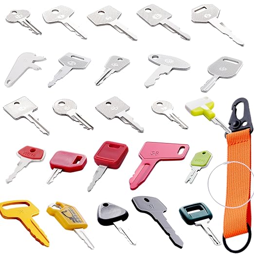No-Duplicate Heavy Equipment Keys Master Set, Construction Ignition Key Set Fit Yanmar, Kubota, Case, JCB, JD, CAT, Hyster for Operators & Construction Workers