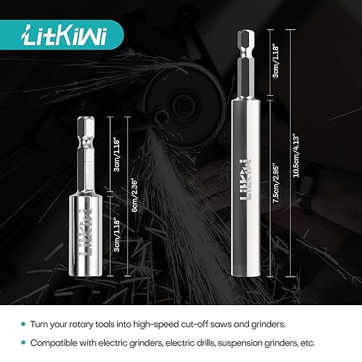 Prozwee 5PCS Rotary Drill Saw Blades,with 2PCS 1/4" Hex Shank,HSS Saw Disc Wheel Cutting Blades for Drills Rotary Tools