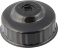 Steelman 76mm x 30 Flute Low Profile Oil Filter Cap Wrench Socket for Confined Screw-In Filters, 3/8-inch Drive, Durable Chrome Vanadium Steel