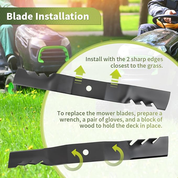 Keycci 115-2454-03 Lawn Mower Blades Compatible with to ro & Ex Mark 54" Deck, Mulching Blades Fit for to ro TimeCutter HD ZX5400 Titan MX5400 ZX5420, Replace 115-4999 115-4999-03 115-9650-03, 3 Pack