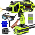 Portable Welding Machine, 110V Handheld Welder with 30PCS Rods & Auto Darkening Goggles, Electric ARC Welder Gun with IGBT Inverter 5 Variable Current Adjustment Fits for 3/32" Welding Rods