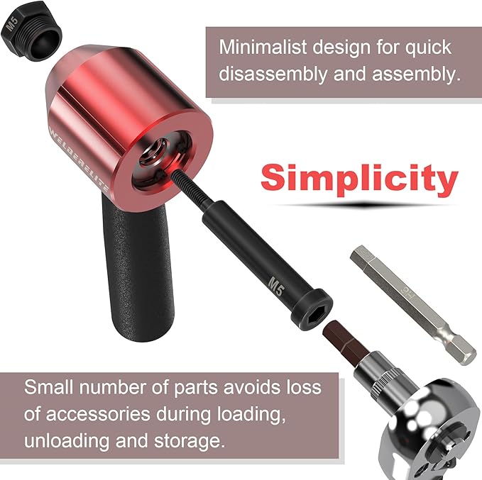 Rivet Nut Drill Adaptor Tool Kit Contains 290 Rivet Nuts and 13 mandrels