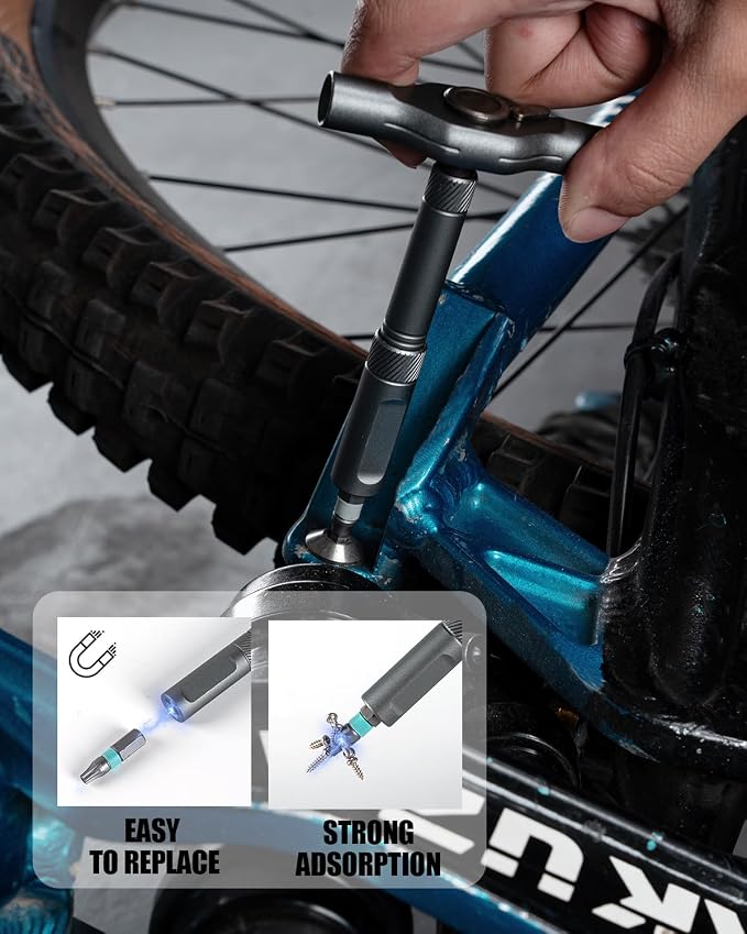 VMAN Ratchet Screwdriver Set, magnetic Screwdriver sets, S2 Steel Bits, DIY Combination Flexible Shaft, Suitable for Furniture Assembly, Precision Electrical Appliance Repair, Bicycle Tools