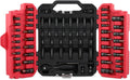 73-Piece Hex Torx Bit Impact Socket-Set, Master Impact Socket Set, SAE Metric Deep Shallow Sockets Torx Bit Sockets Includes Ratchet Handle, Adapters, Impact Universal Joint, Extension Bars