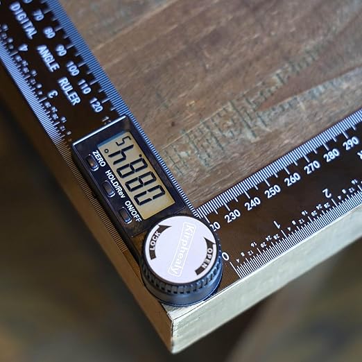 Digital Angle Finder Protractor, 7inch 200mm Angle Gauge Professional Measuring Tool, Third Generation Adjustable Angle Ruler, Quick Display for Carpentry Construction and Home Improvement