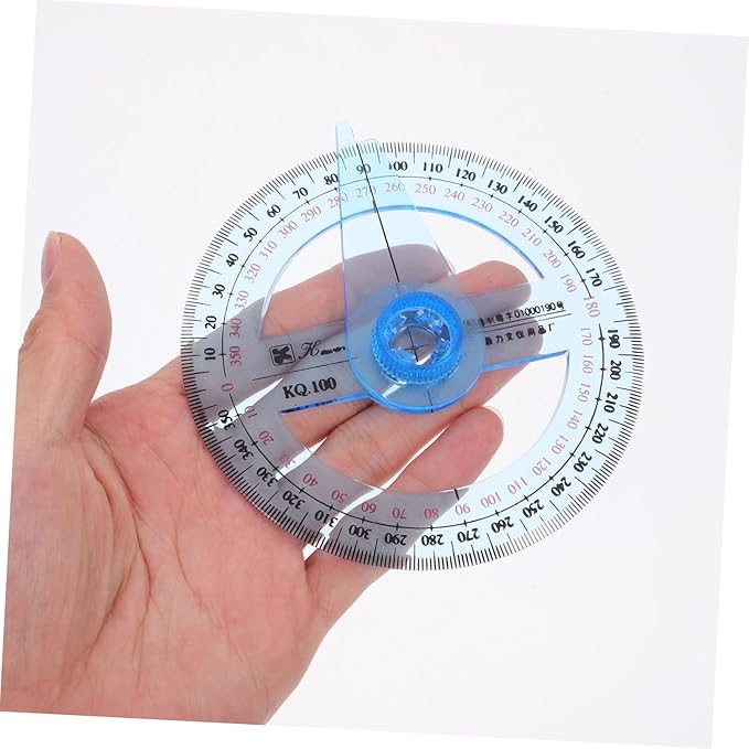 2Pcs Circle Protractor Drafting Tools Protractor Measuring Tool 360-degree Math Geometry Set for Classroom