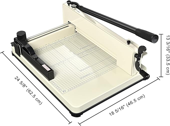 Yescom 12" Paper Cutter Heavy Duty 12 Inch Industrial Commercial Guillotine Paper Cutter 400 Sheet Large Capacity A4-12" Paper Cutter for Office, School, Picture Shop