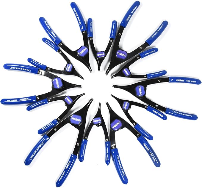 12-Piece Internal External Convertible Snap Ring Pliers Set