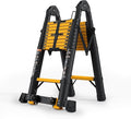 SINMEIRUN Telescoping Ladder, 20.3 FT, A Frame, Aluminum Extension Ladder, 330 lbs Capacity, Collapsible Multi-Purpose Ladder for Home, Roof and RV; Yellow