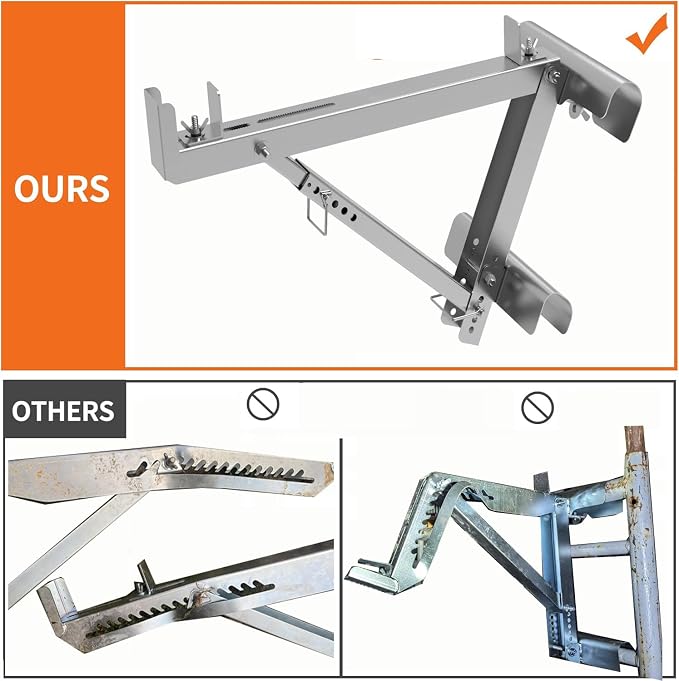 Ladder Jacks 2 Pack for Metaltech Scaffolding Platform,Two-Rung Short Body Extension Ladder Jack for Working Stage,2024 Upgrading Design & Strengthen Stability. (1 Pair)
