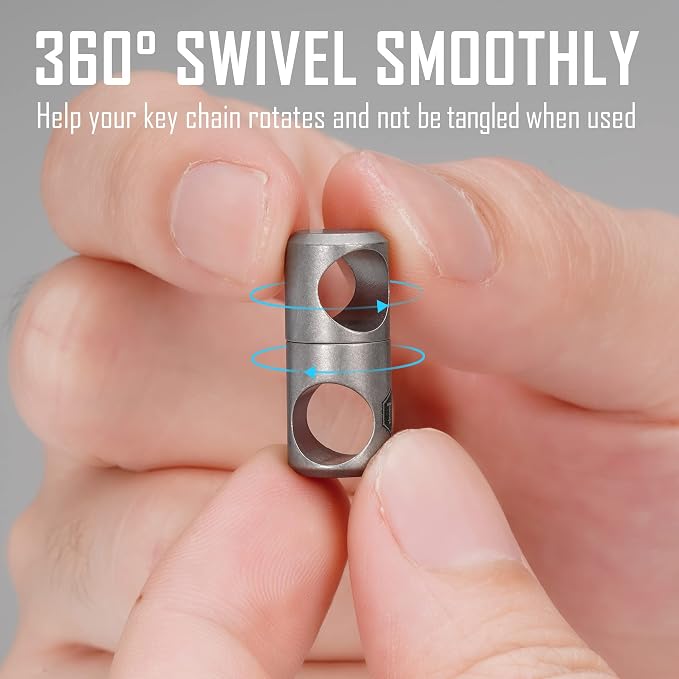KeyUnity Titanium Swivel Key Ring Keychain Connector
