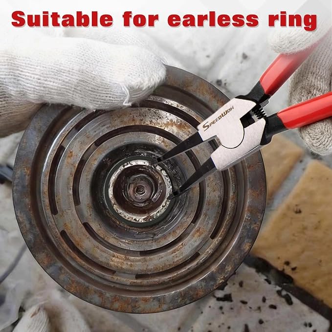 SPEEDWOX 2 Pcs Special Ring Retaining Ring Pliers Lock Ring Pliers Flat