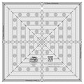 Creative Grids 9-1/2in Square It Up or Fussy Cut Square Quilting Ruler – CGRSQ9 – Made in USA, Non-Slip Grip Acrylic Quilting, Sewing, Crafting, Patchwork Ruler & Template