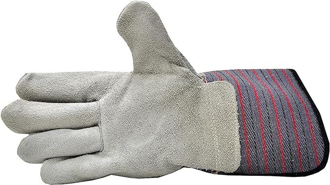 G & F Products 5025L-5 Premium Suede Leather Work Gloves with Extra Long Rubberized Safety Cuff, 5 Pair Pack