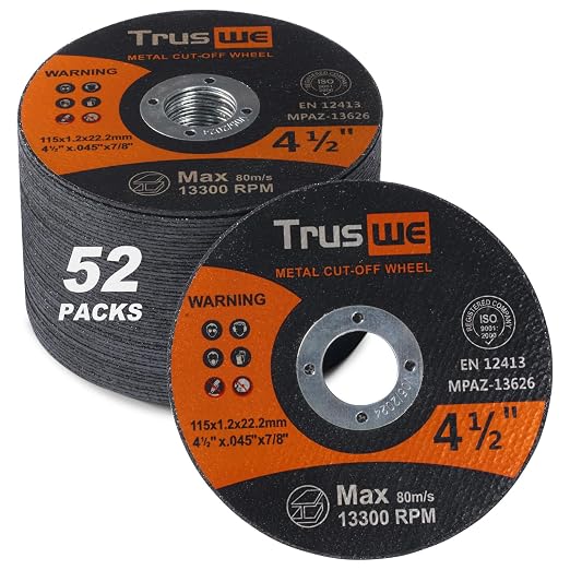 Cut Off Wheels 4 1/2 inch - 50 Pack Cut Off Wheel for Metal Stainless Steel Grinding Wheel for Angle Grinder Ultra Thin Cut-Off Wheel Cutting Disc