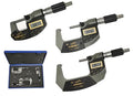 iGAGING 0-3"/0-70mm Twin Force Friction and Ratchet Movement Digital Micrometer, IP65 Protective Rate, 3 Pieces Set, 35-065-U33