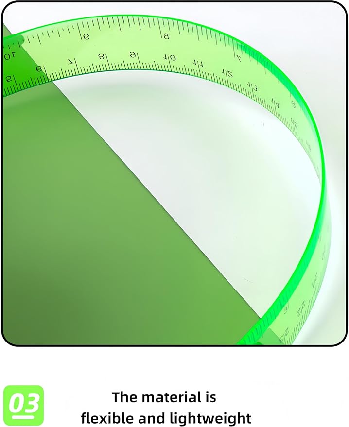 1 Set Clear Math Set, Plastic Protractor Triangle Rulers 12 Inch Straight Geometry, Transparent Measuring Tool for School Office Home Supplies