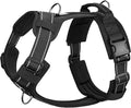 OneTigris Soft Padding No Pull Dog Vest Harness for Medium and Large Dogs | High-tensile Nylon, Adjustable, Reflective, 1 Handle, 3 D-rings, Lightweight, Tough, Easy on/off Tactical Dog Harness
