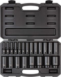 TEKTON 1/2 Inch Drive Impact Socket Set, 21-Piece | SID92306 | (5/16 - 1-1/2 in.), Deep, 6-Point, Case