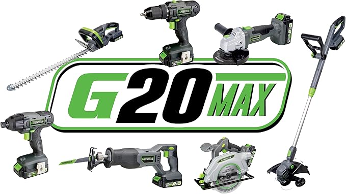 Genesis G20MAX 20V Circular Saw Cordless 6-1/2 inch with Laser & LED Light, Includes 24TCT thin-kerf blade, 2.0Ah Battery and Charger(GLCS2065B)