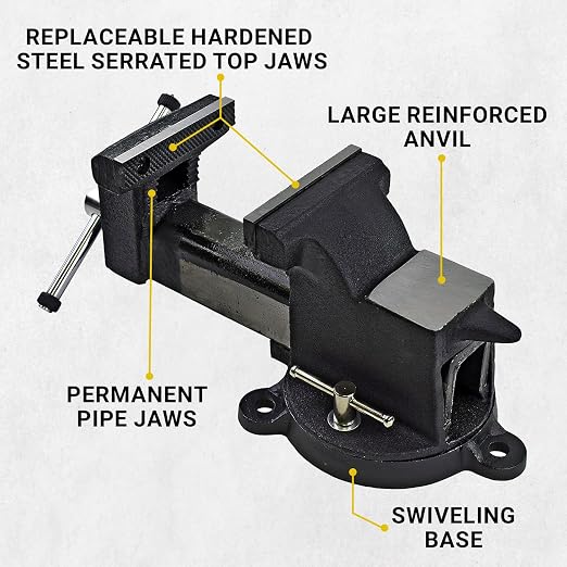 Yost Vises 905-AS 5" Heavy Duty Steel Bench Vise
