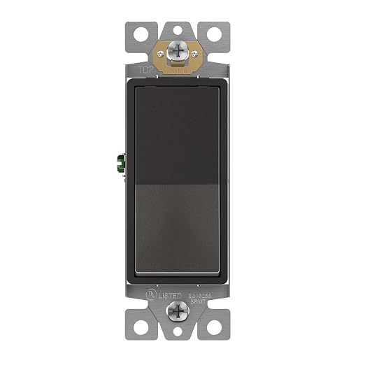 ENERLITES 3-Way Decorator Paddle Light Switch, Gloss Finish, Single Pole or Three Way, 3 Wire, Grounding Screw, Residential Grade, 15A 120V/277V, UL Listed, 93150-DB, Dark Bronze