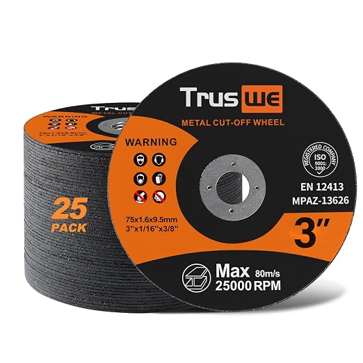 6 Inch Cut Off Wheels - 25 Pack Metal and Stainless Steel Cutting Wheel for Angle Grinder Ultra Thin Cut-Off Wheel Cutting Disc