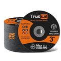 3 Inch Cut Off Wheels - 25 Pack Metal and Stainless Steel Cutting Wheel for Angle Grinder Ultra Thin Cut-Off Wheel Cutting Disc - 3” x 1/16” x 3/8”