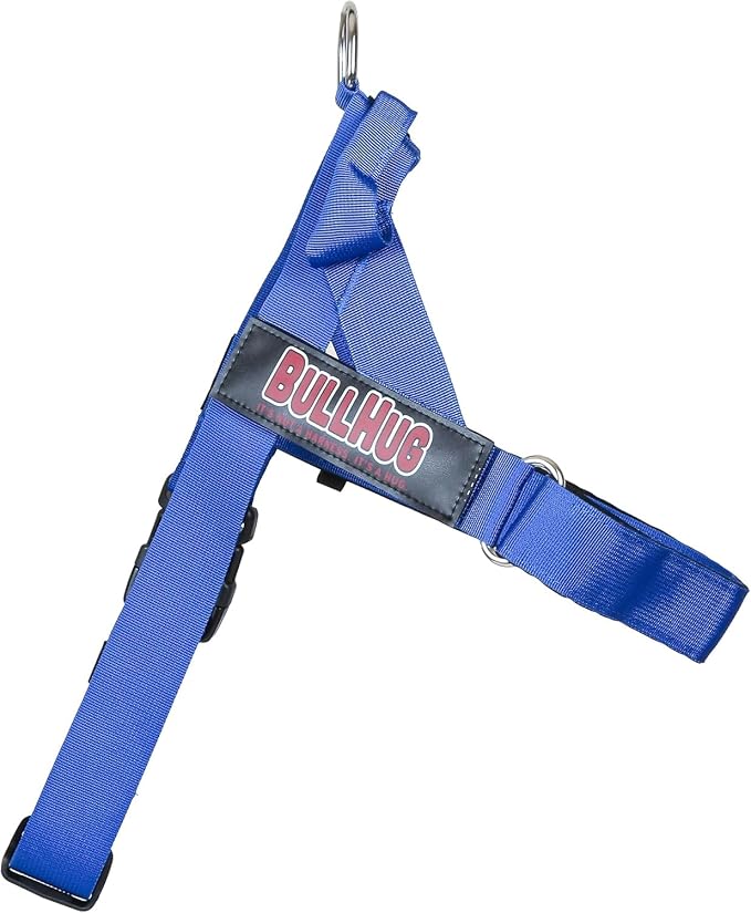 Adjustable Dog Harness– No Pull, No Choke – for English Bulldogs, French Bulldogs, Pugs & Broad-Chested Breeds – Easy, Safe Walks (Royal Blue, Large)