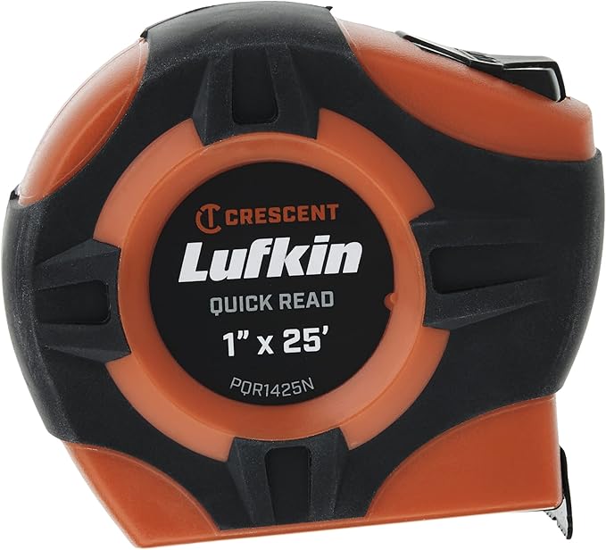 Crescent Lufkin Tape,1"X25', Quickread, Hi-Viz Orange - PQR1425N