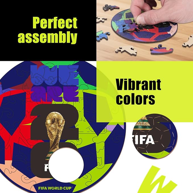 FIFA World Cup 2026 Edition Football 26PCS Wooden Pocket Puzzle